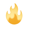 Fierce orange flame icon