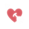Glowing red heart with arrows